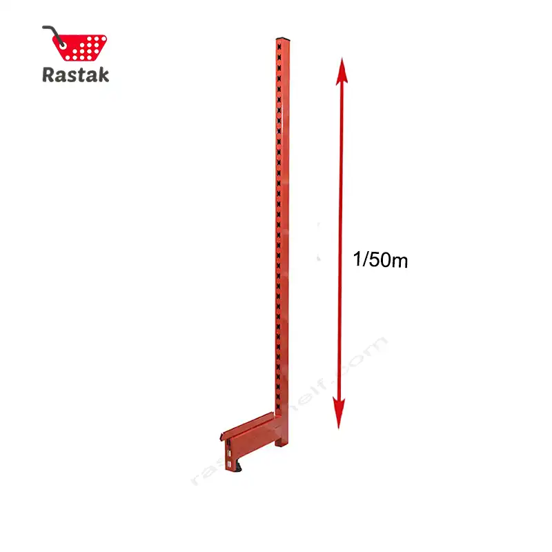self-standing-shelf-base-1-5m پایه قفسه فروشگاهی خود ایستا یک طرفه طول 1.5 متر -قفسه بندی رستاک