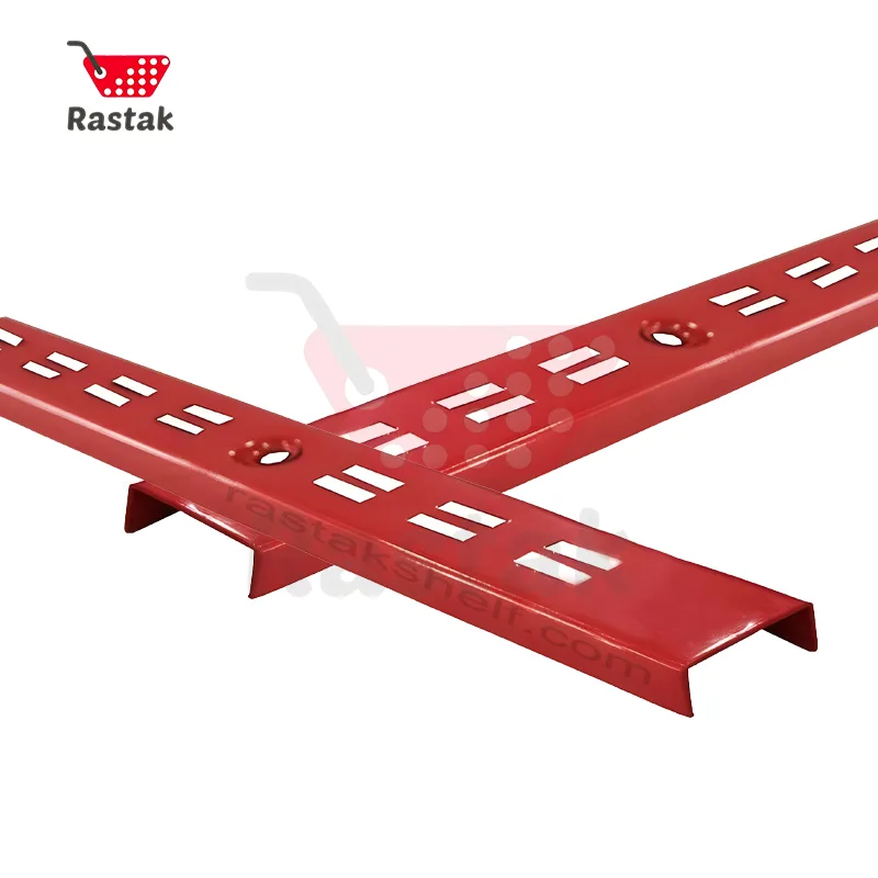 خرید پایه دیواری قفسه فروشگاهی 3متری (اکونومی) - قفسه بندی رستاک