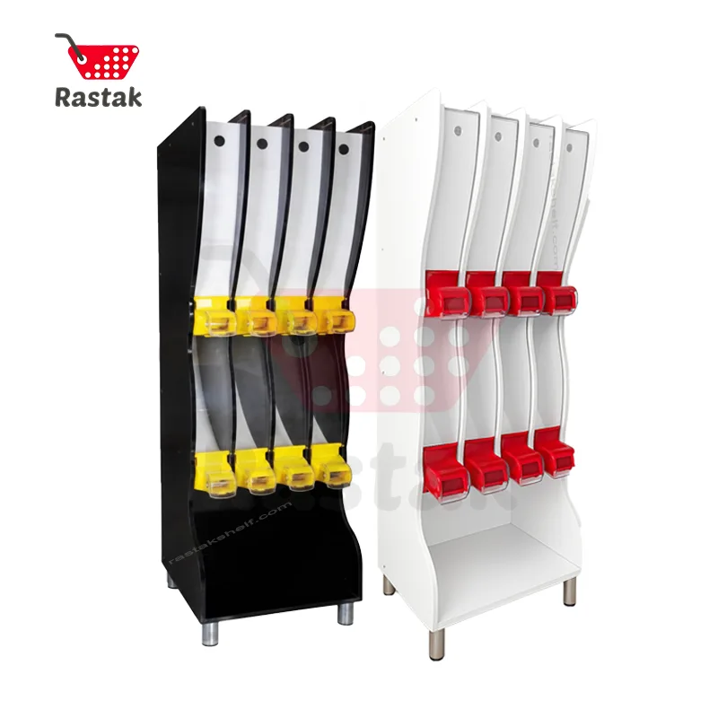 self-dispenser-8-bin استند خودریز 8 مخزن خوشکبار و حبوبات شیردار-