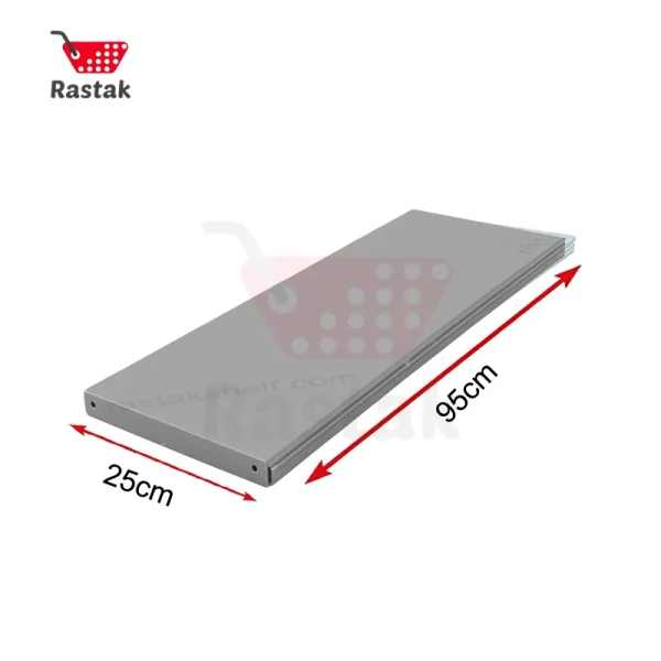 کفی قفسه فروشگاهی 95*25 فلزی (اکونومی) - قفسه رستاک