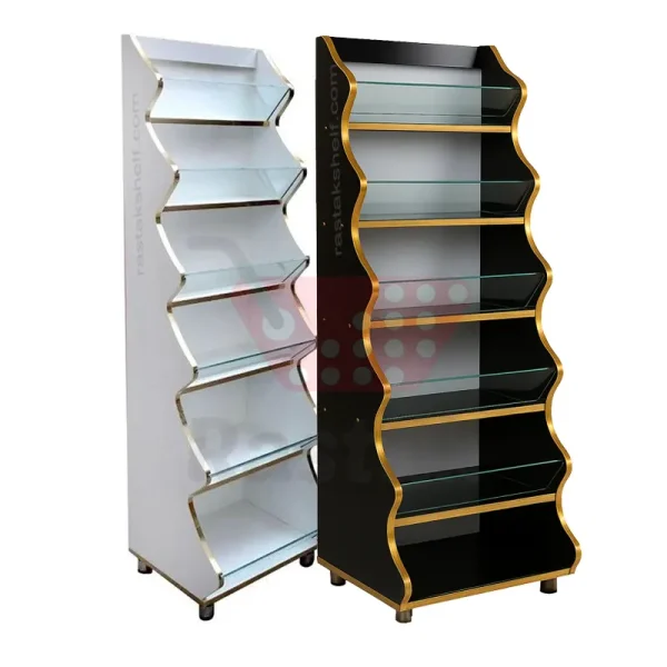 استند آبشاری حبوبات و خشکبار 6 طبقه فروشگاهی- قفسه رستاک