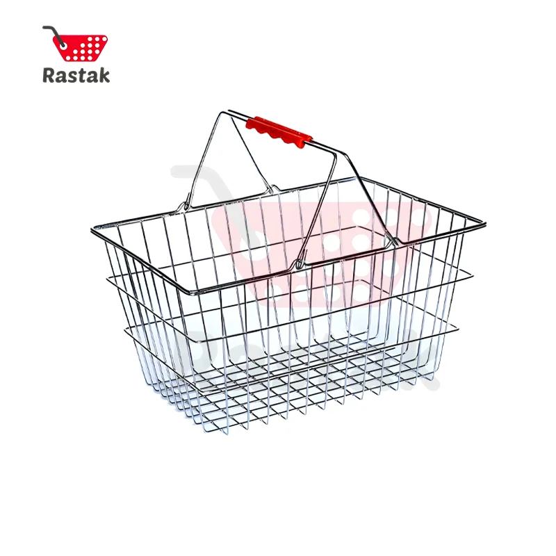 سبد دستی فلزی فروشگاهی -قفسه بندی رستاک